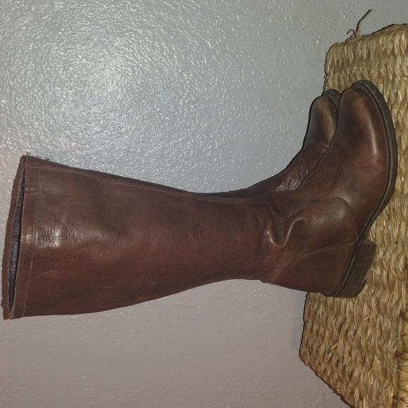 Brown Leather Steve Madden Knee High Boots 7.5 - Picture 4 of 8